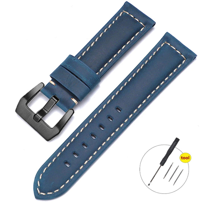 Genuine Leather Watch Strap – 20-26mm Crazy Horse for Panerai PAM111/441/312