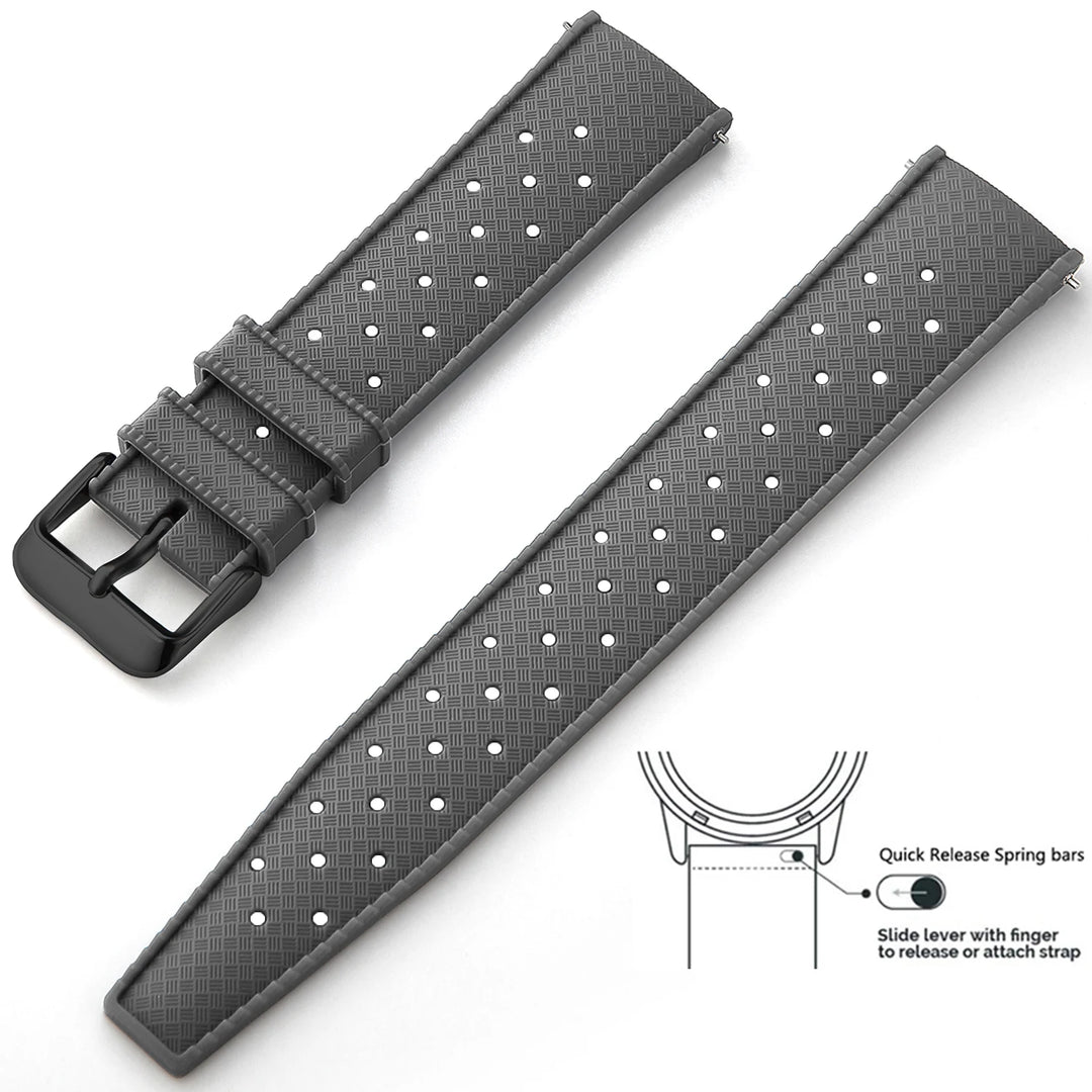 Tropical Silicone Watch Band 18–22mm (Quick Release)