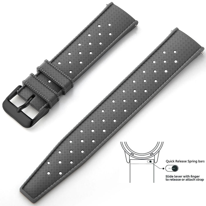 Tropical Silicone Watch Band 18–22mm (Quick Release)