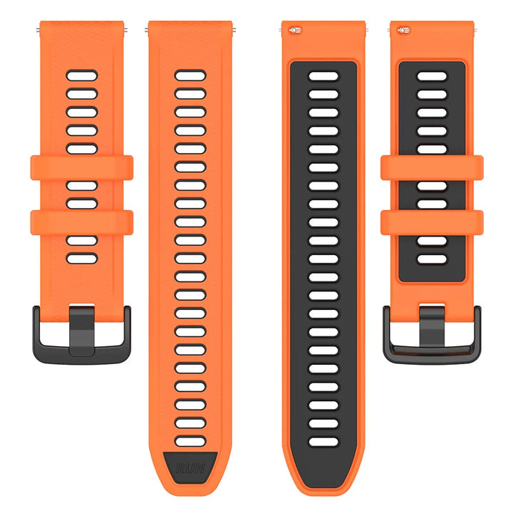 Two-Tone Silicone Watch Strap 18–22mm for Garmin Forerunner & Vivoactive 5