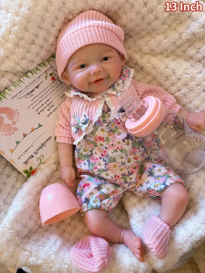13″ Vivienne Silicone Reborn Baby Doll – Full‑Body Handmade Lifelike Girl Newborn