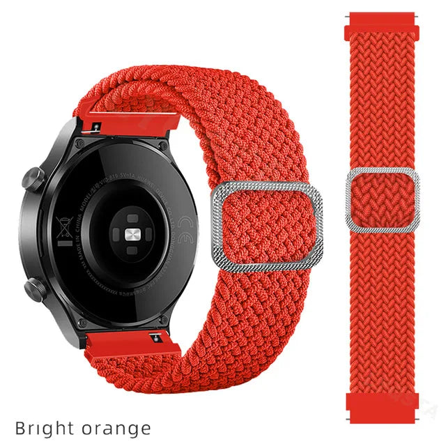 20/22mm Braided Nylon Strap for Realme Watch 2/3 & Amazfit Bip/GTS/GTR