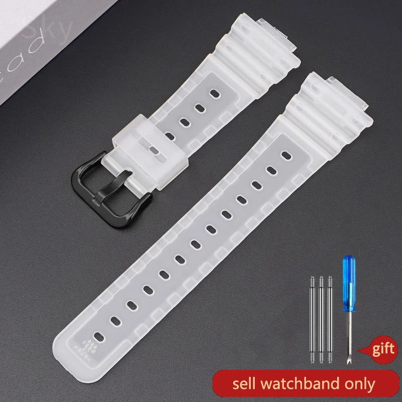 Anti-Allergy Resin Watch Strap with Stainless Steel Buckle for Casio G-Shock DW & GW Serie