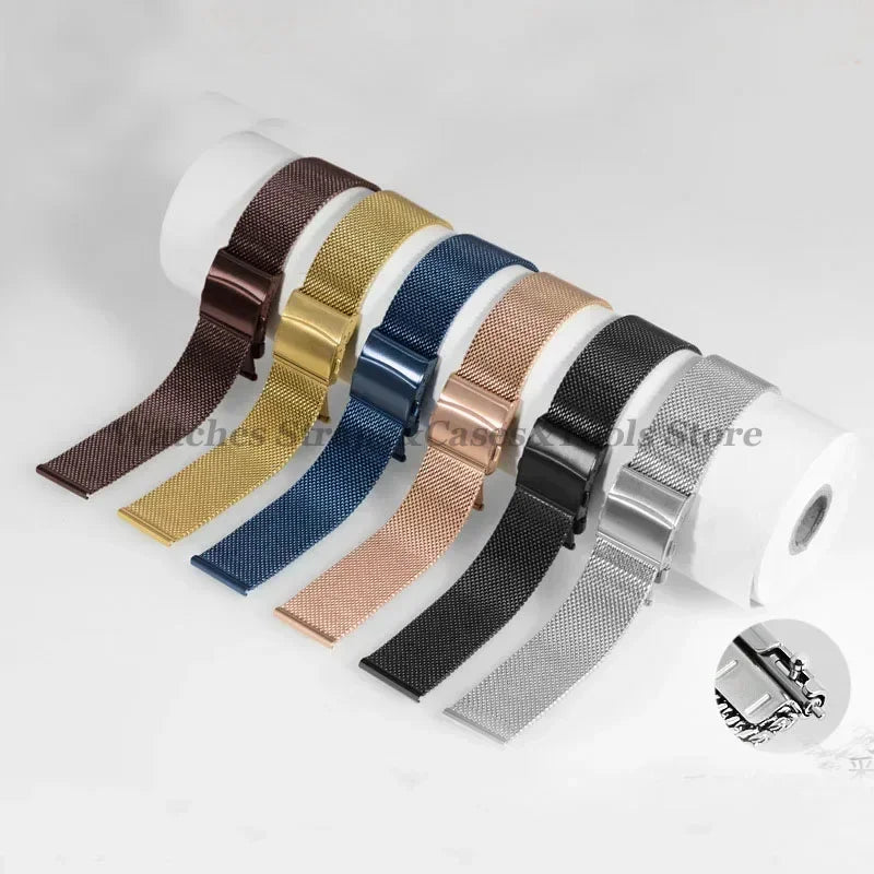 Stainless Steel Milanese Mesh Watch Strap – 12–24mm