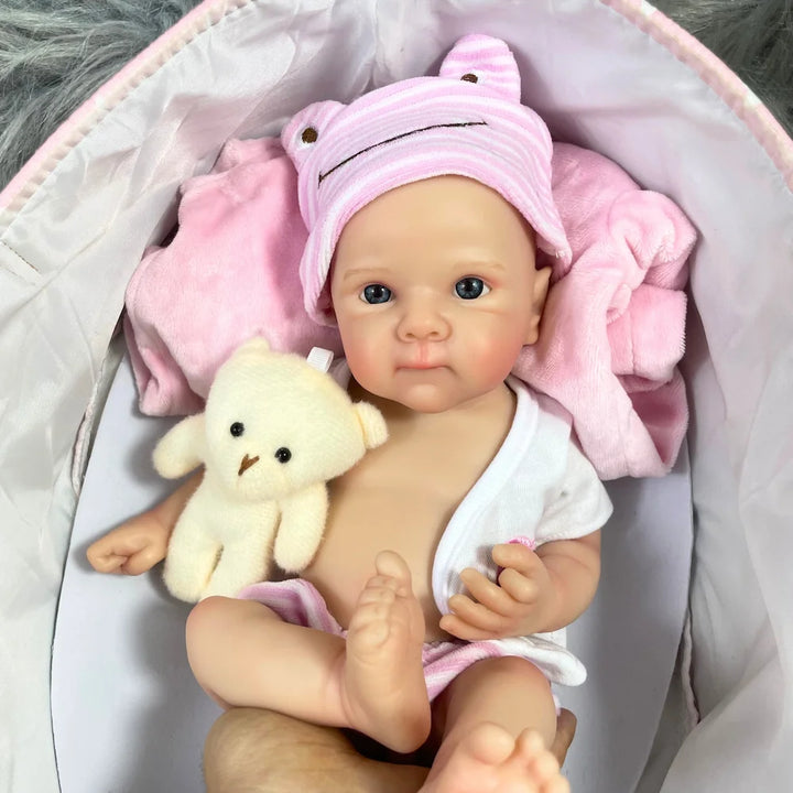 13″ Mini Bettie Full Silicone Reborn Baby Doll – Washable Lifelike Girl