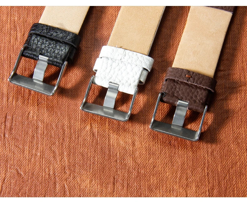 Genuine Leather Watch Strap for Diesel (22–30mm, Black)