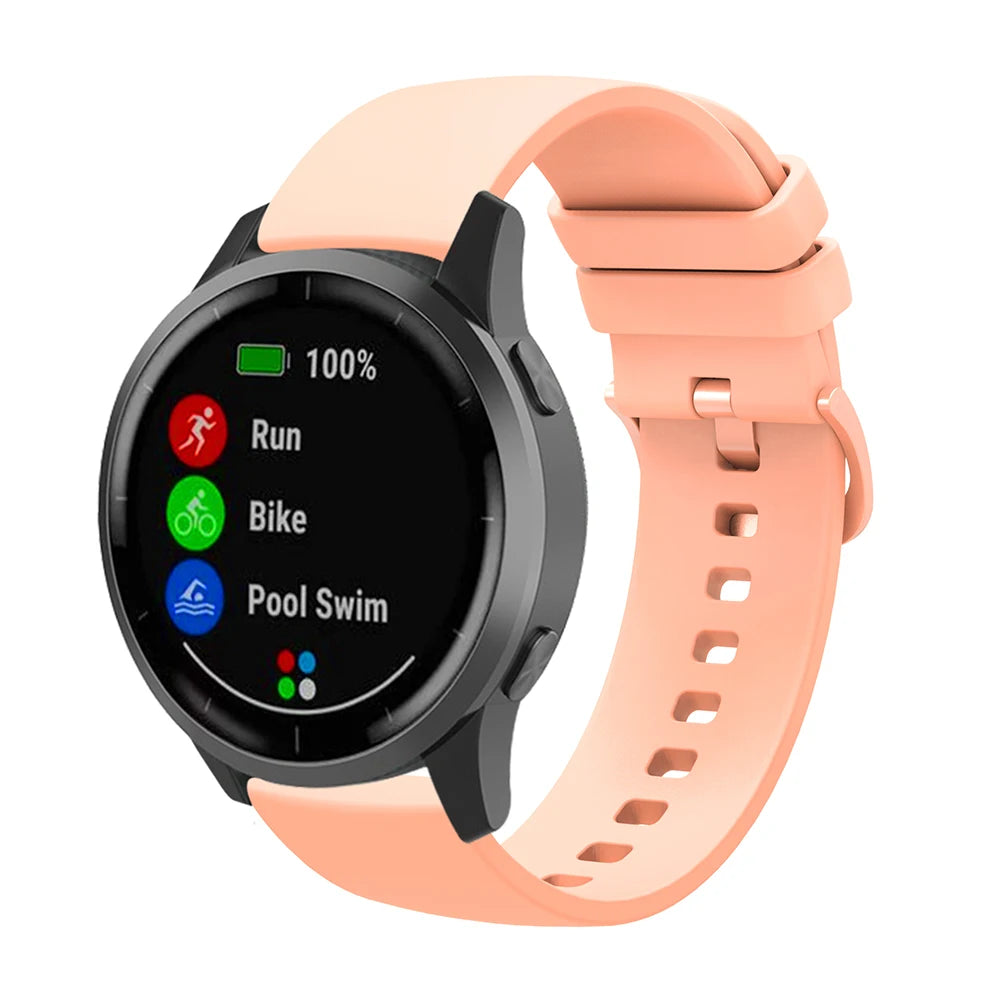 Silicone Watch Strap – 18/20/22mm for Garmin Vivoactive & Huawei GT Series