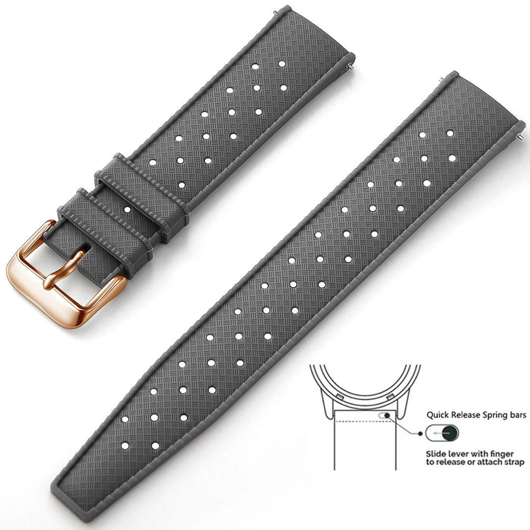 Tropical Silicone Watch Band 18–22mm (Quick Release)
