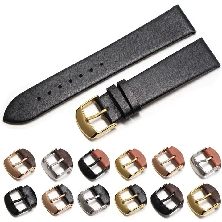 Cowhide Genuine Leather Watch Strap (18-22mm)