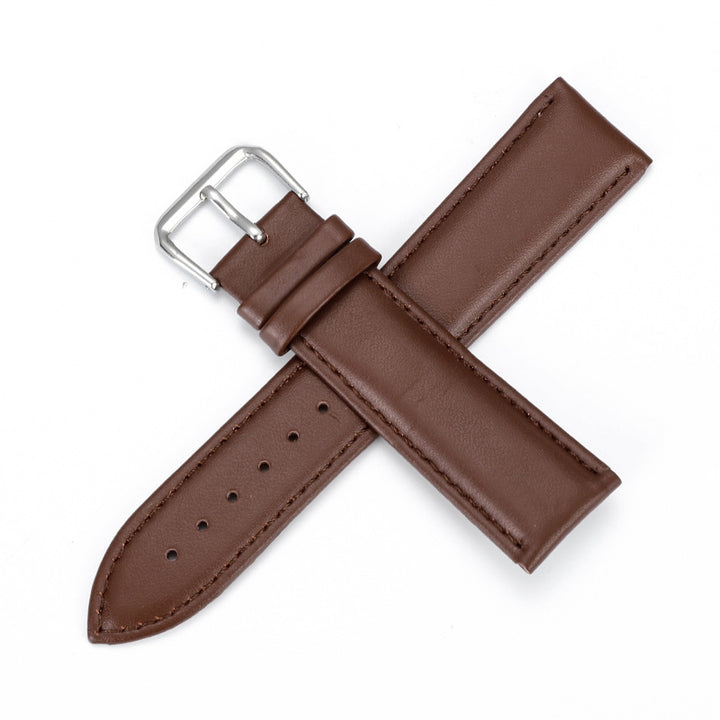 Soft Leather Watch Strap 8–24mm for Men & Women (Purple, Green, Blue)