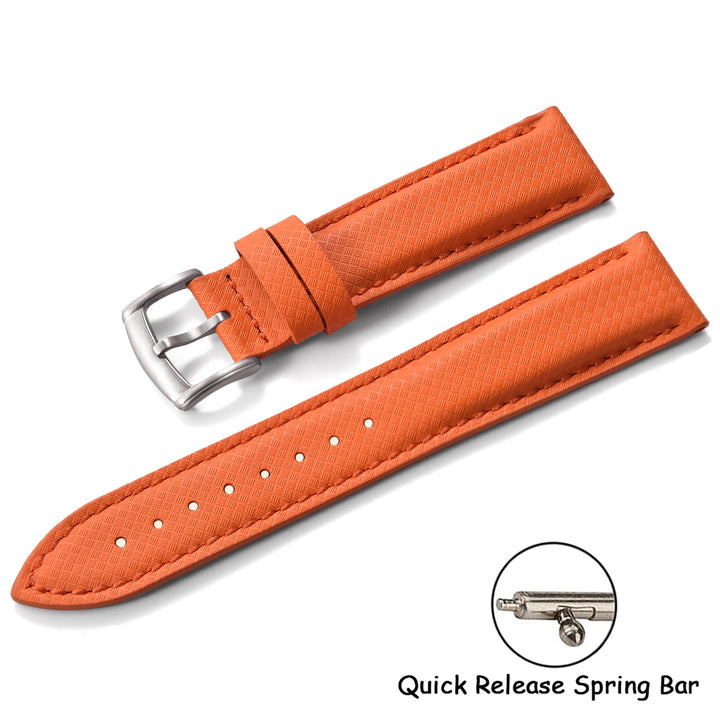 New Design FKM Rubber Sailcloth Strap 18/19/20/22mm Quick Release Leather Watch Band Universal Butterfly Buckle Band For Omega