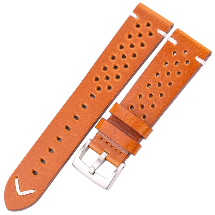 Vintage Oil Wax Leather Watch Strap for Samsung Galaxy Watch 3/4
