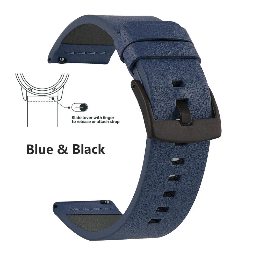 New Genuine Leather Quick Release Watch Band 18–24mm (Vintage Handmade)