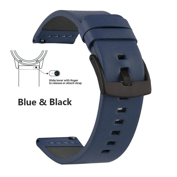 New Genuine Leather Quick Release Watch Band 18–24mm (Vintage Handmade)