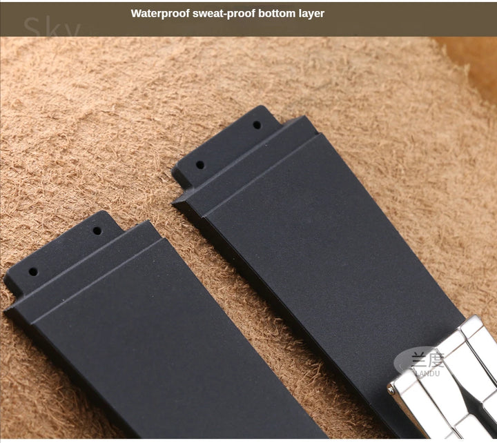 Silicone Rubber Watch Strap for Hublot (26×19mm, 24×17mm)