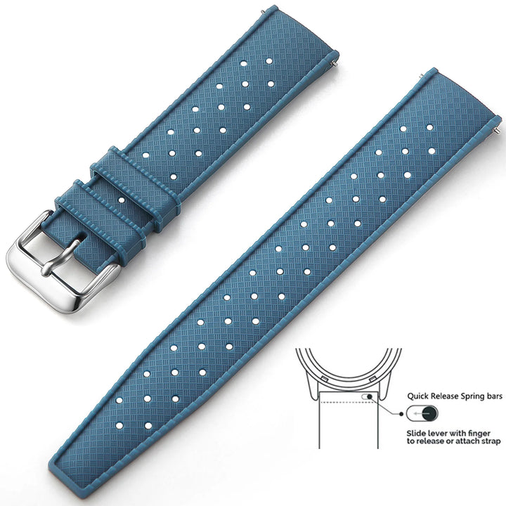 Tropical Silicone Watch Band 18–22mm (Quick Release)