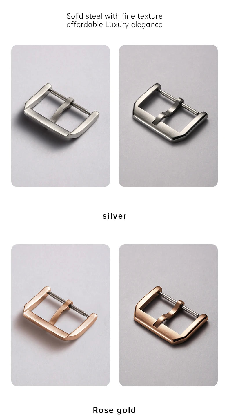 316L Stainless Steel Watch Buckle 18mm 20mm 22mm Leather Strap Clasp Black Rose Gold For IWC Omega Huawei