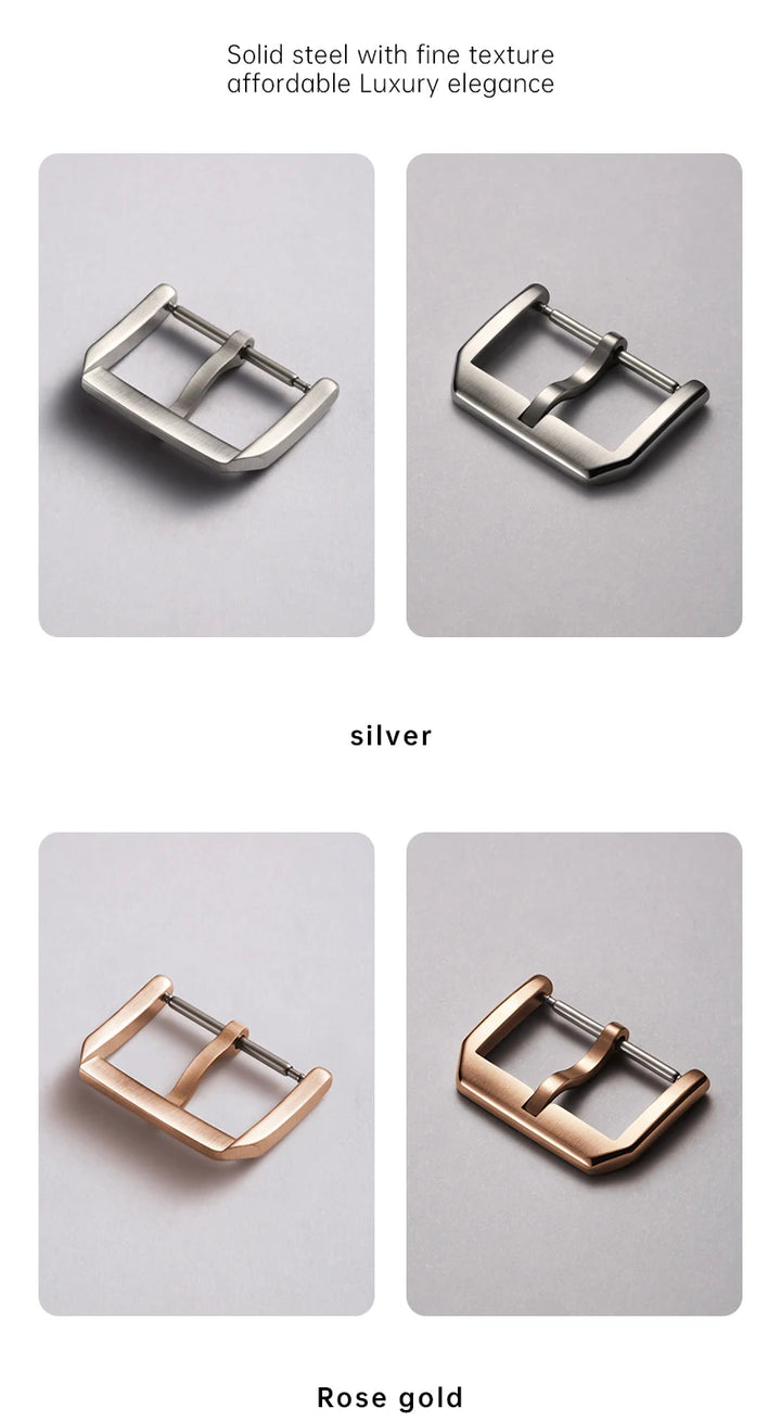 316L Stainless Steel Watch Buckle 18mm 20mm 22mm Leather Strap Clasp Black Rose Gold For IWC Omega Huawei
