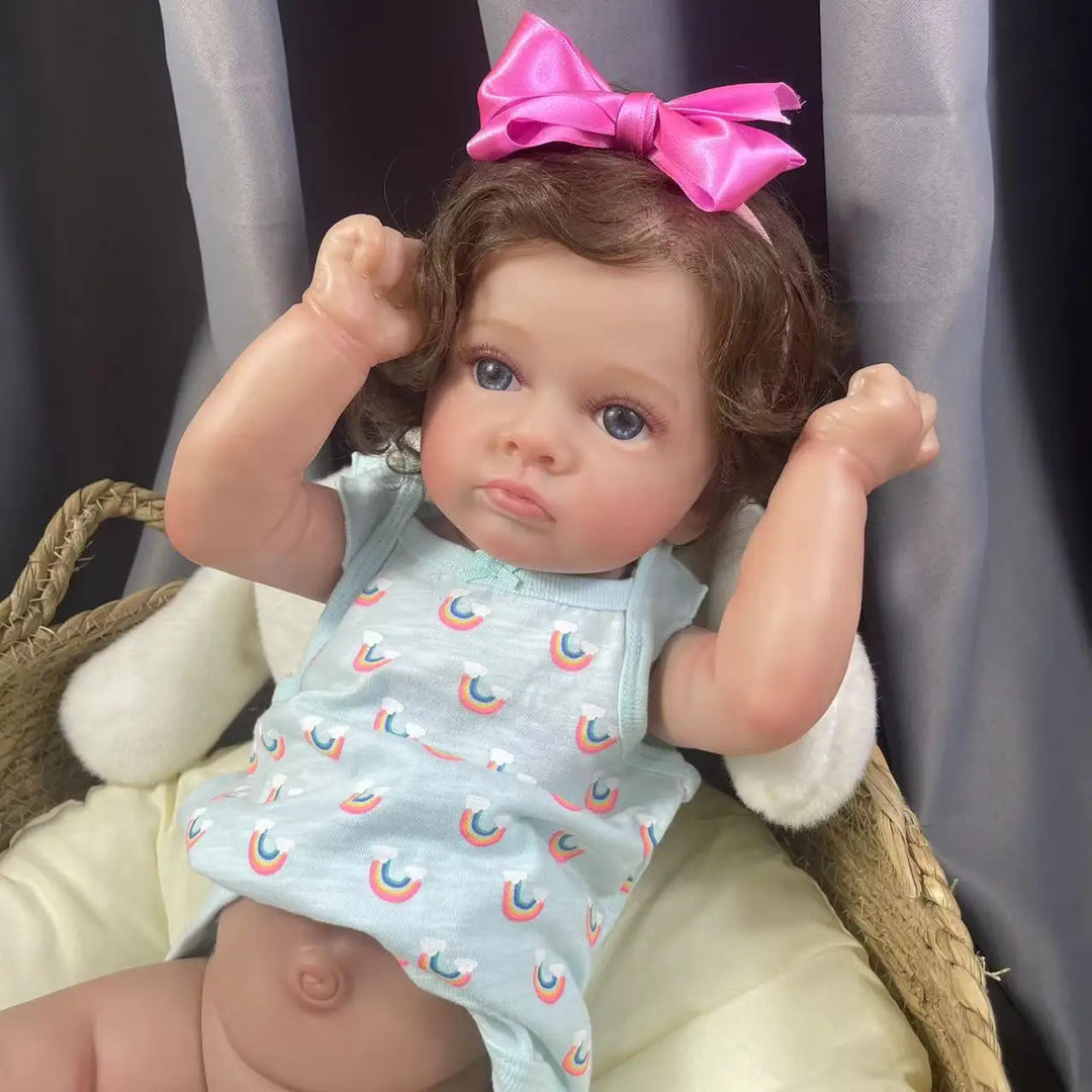 53 cm Tutti Full Body Vinyl Reborn Doll – Waterproof, Lifelike 3D Skin & Visible Veins