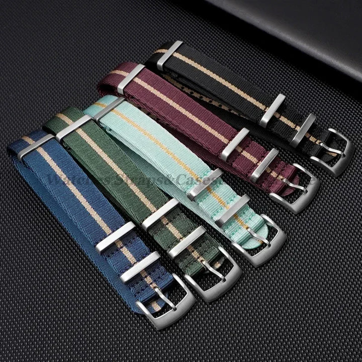 Nylon Watch Strap for Omega 007 for Seamaster 300 Canvas Watchband 18mm 20mm 22mm 24mm for Seiko Men Sport Bracelet Wrist Band