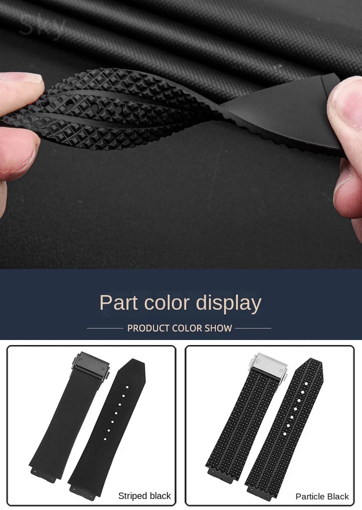 Waterproof Sports Silicone Watch Band 24x17 & 26x19mm (Men & Women)