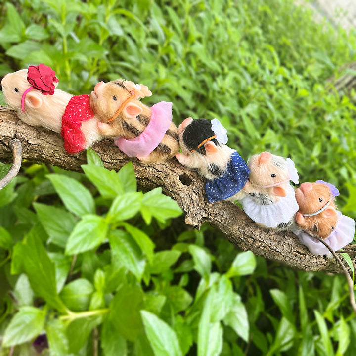 12 cm Mini Silicone Reborn Piglet Doll + 3 Outfits
