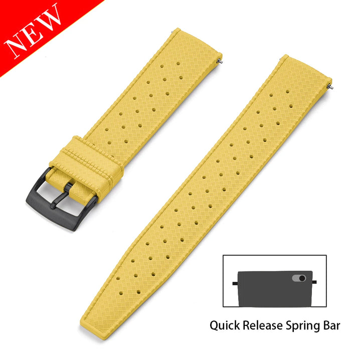 Premium Grade Fluororubber Tropical Watch Strap 18mm 20mm 22mm 24mm For S-eiko SRP777J1 FKM Watch Bands For Men's Diving Watches