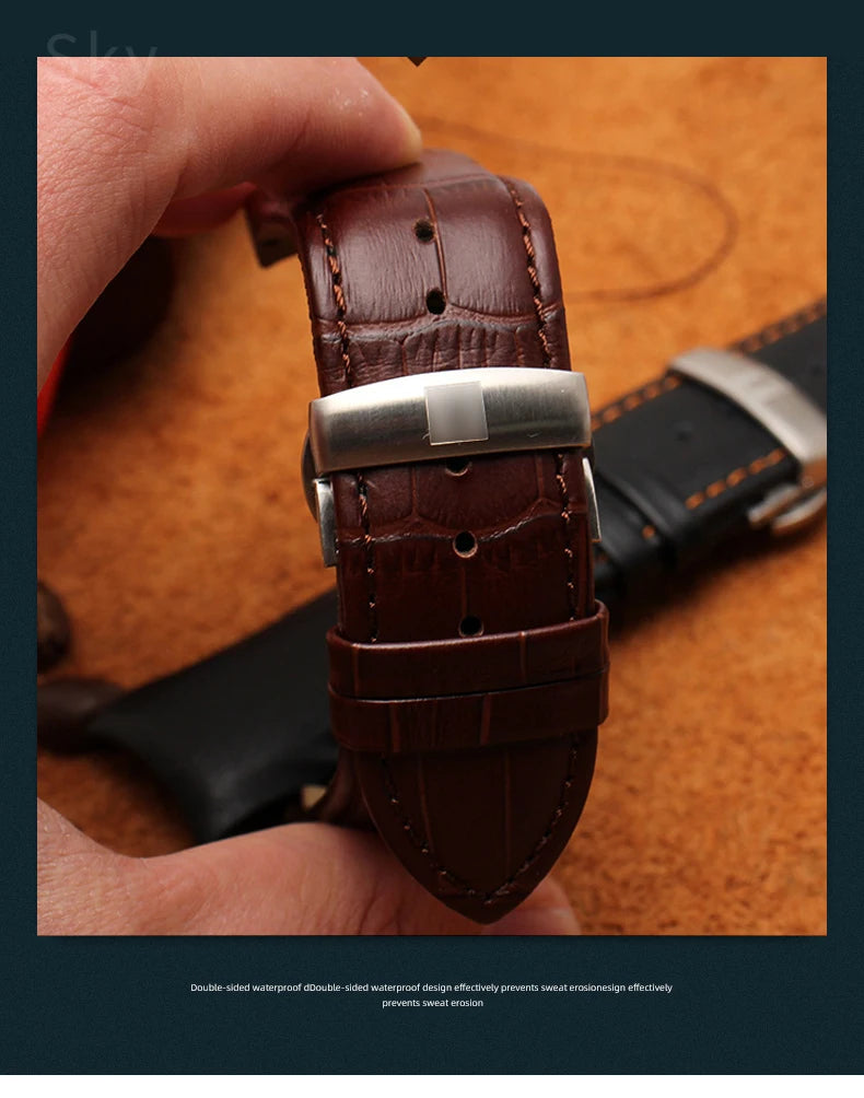 Genuine Calfskin Leather Watch Strap for Tissot (22–24mm)