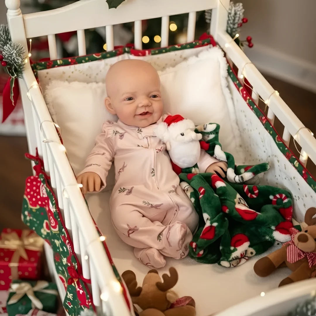 20 cm Charlie Open‑Mouth Full Silicone Reborn Boy Doll