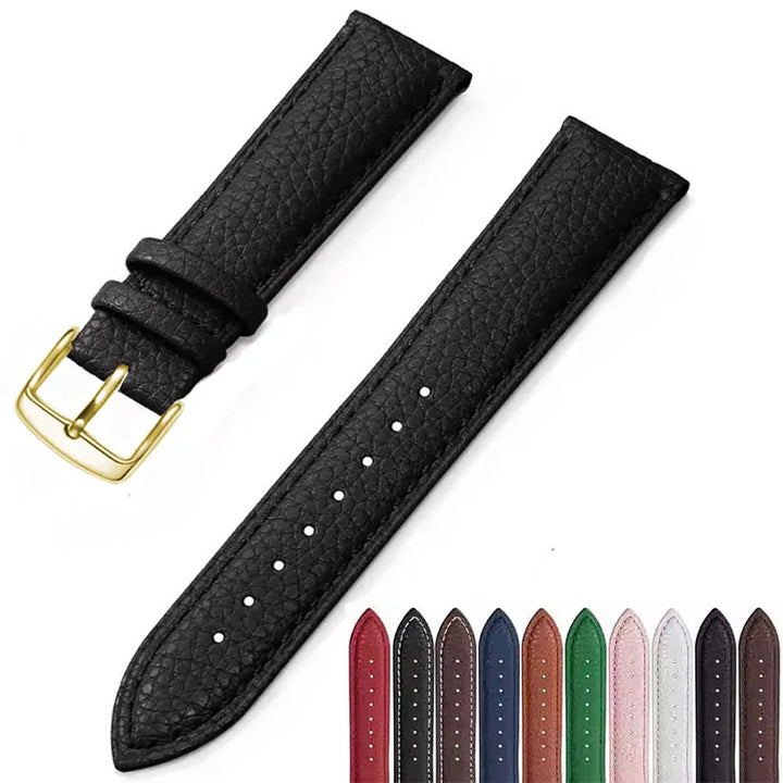 Genuine Leather Watch Band 12mm 14mm 16mm 18mm 20mm Watch Strap for Man Women High-quality Wrist Watchband + Tool