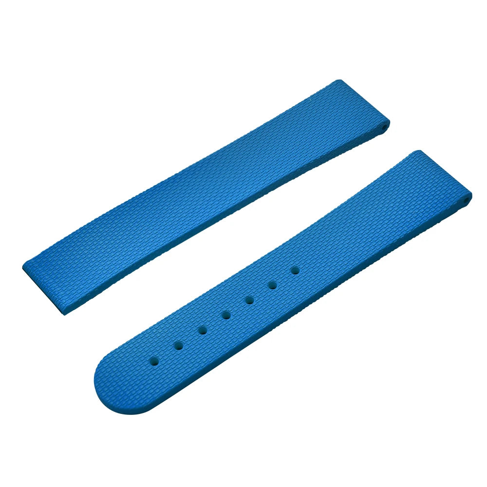 NATOBELT FKM Rubber Black Blue Watch Strap 20mm 22mm Folding Pin Buckle Quick Release Watchband For Omega/Rolex/MoonSwatch/Seiko