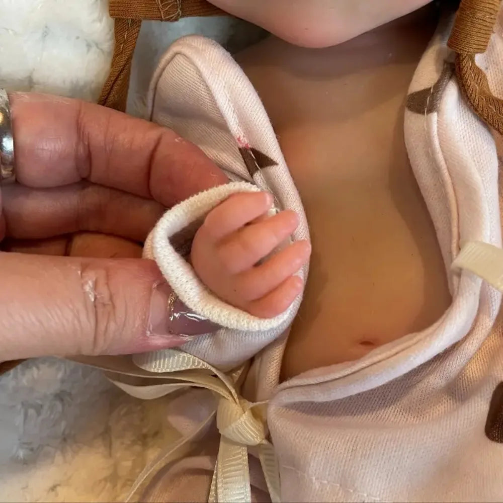 13″ Pascale Full‑Body Silicone Reborn Girl Baby Doll – Handmade Soft Touch