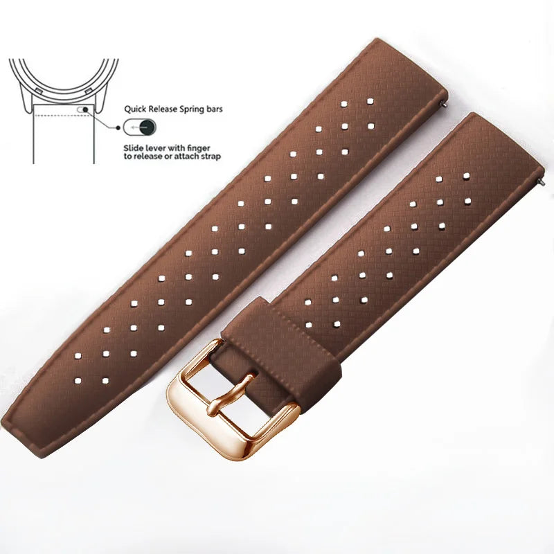 Tropical Silicone Watch Band 18–22mm (Quick Release)