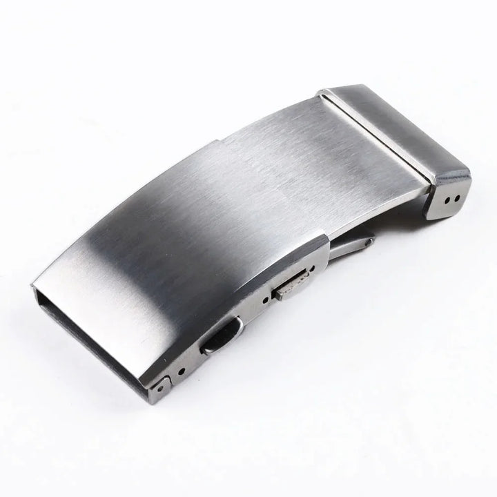 316L Stainless Steel Folding Watch Clasp (18/20/22mm, Brushed Silver)