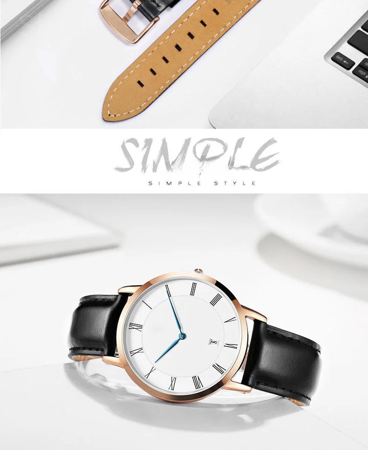 DW Classic Genuine Leather Watch Strap – 14–22mm, Waterproof & Soft
