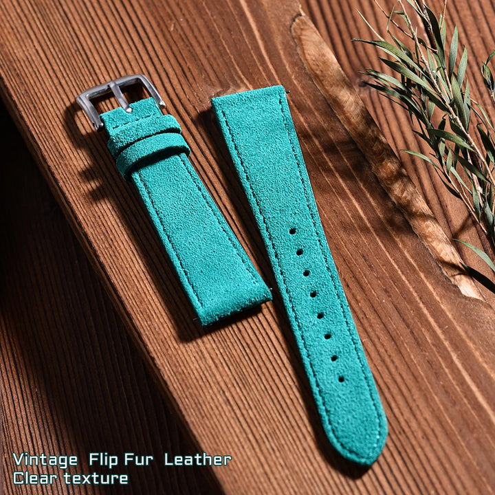 Vintage Suede Leather Watch Strap 18-22mm Quick Release for Omega, Seiko, Cartier, Tissot