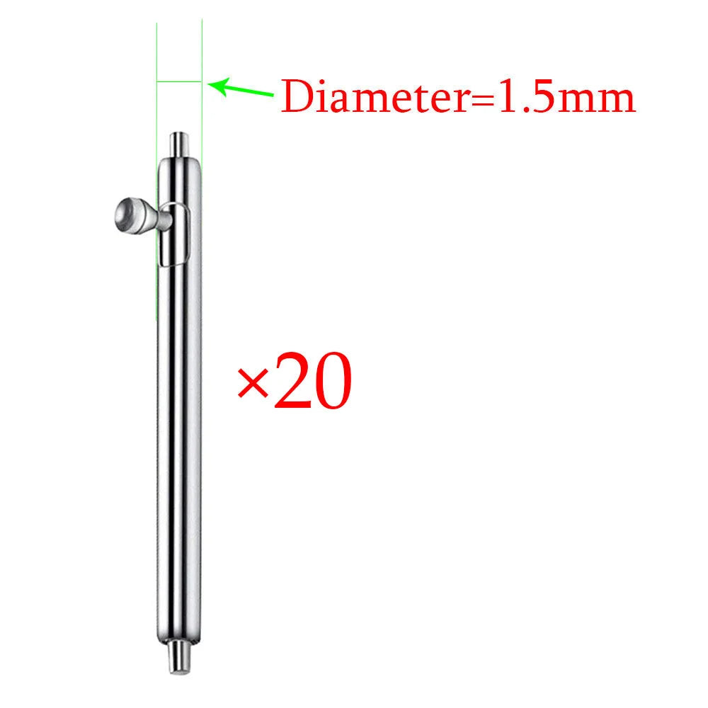 20pcs Stainless Steel Spring Bars – 12–24mm, Quick Release