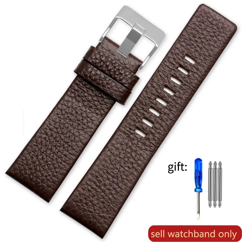 Genuine Leather Watch Strap for Diesel (22–30mm)