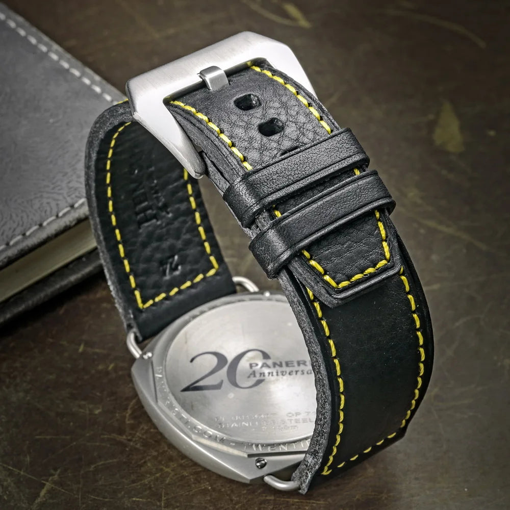 HEMSUT Genuine Leather Watch Band for Panerai (20-26mm)