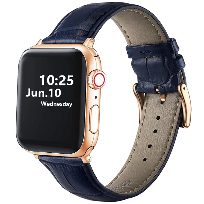 Leather Apple Watch Band (38/42mm, Series 3–6/SE Compatible)