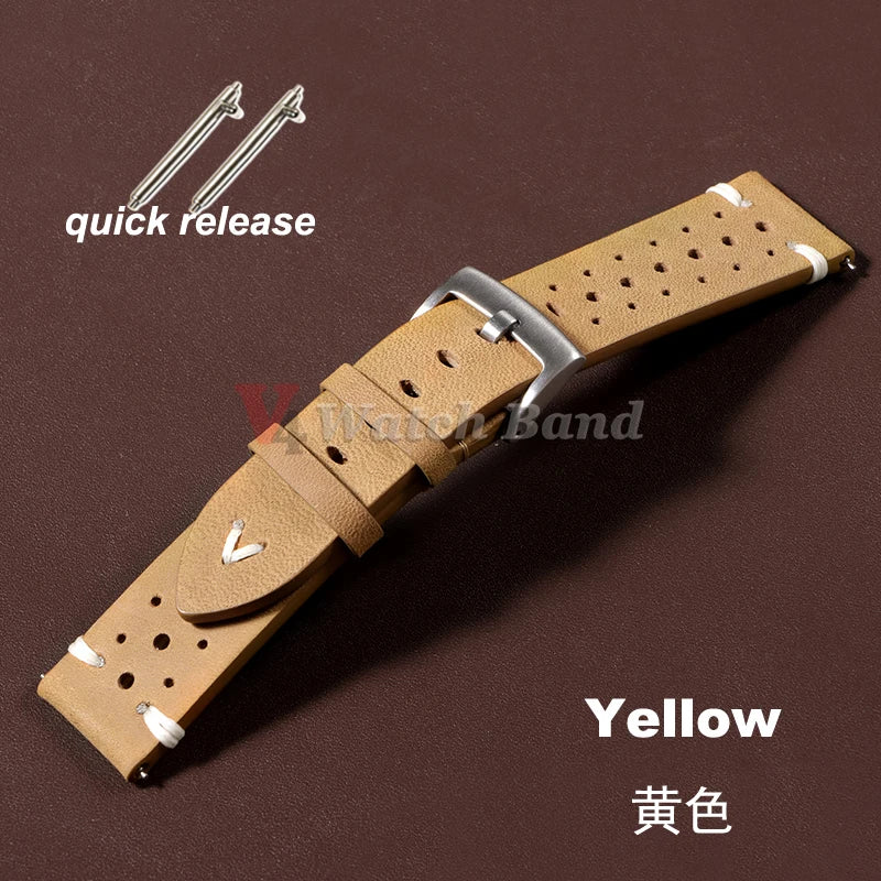 Premium Cowhide Leather Watch Strap 20/22mm (Quick Release)