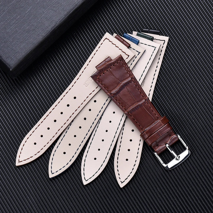 12mmCowhide Leather Strap For Tissot PRX Series Strap T137.407 T137.410 Super Player Bracelet Convex End Leather Band for Tissot