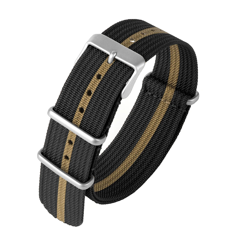 18mm 20mm 22mm High Quality Nylon Strap Military for Rolex Braid Ribbed Sport Bracelet for Samsung Galaxy Watch4/3/5 Watchband