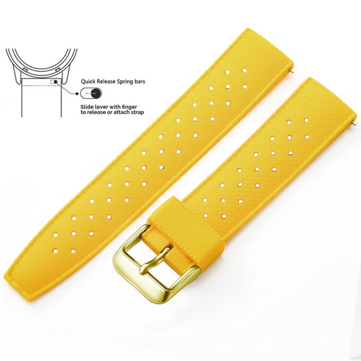 Tropical Silicone Watch Band 18–22mm (Quick Release)