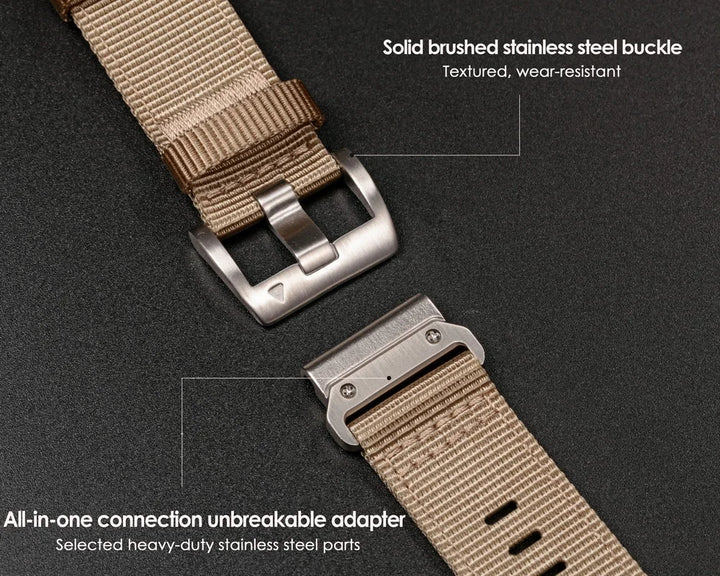 HEMSUT Nylon Quickfit Watch Strap – 20–26mm for Garmin Fenix & Tactix