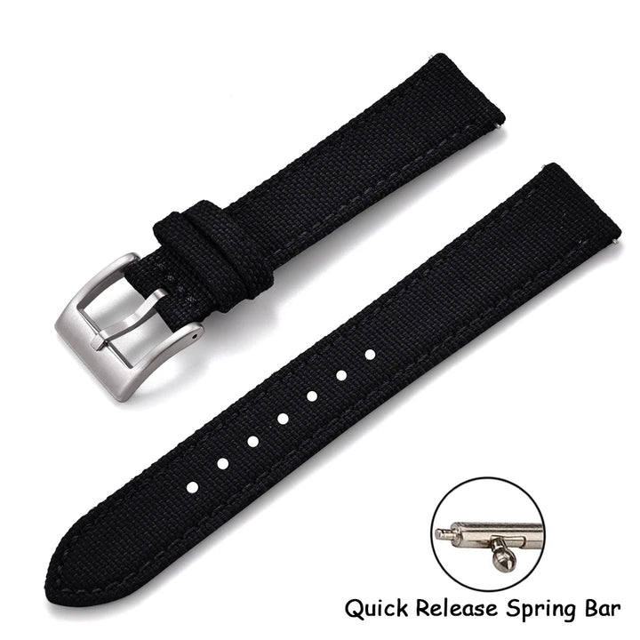 Sailcloth Nylon Watch Strap – 18-22mm Quick Release