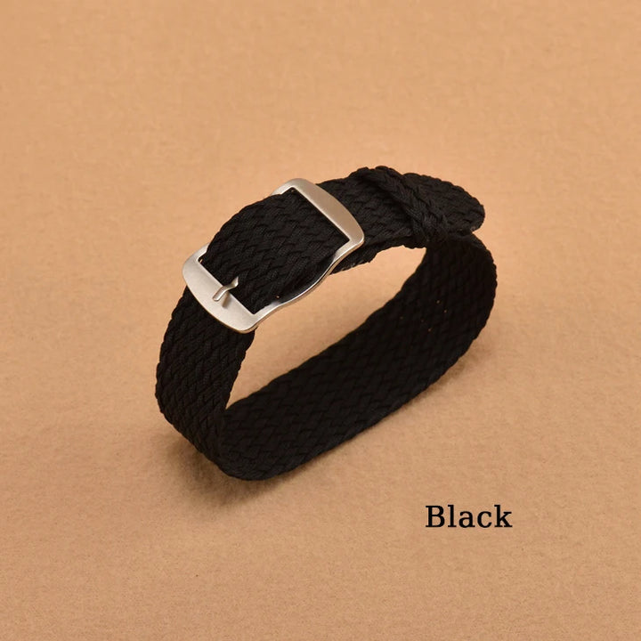Nylon Weave Watch Strap for Perlon Watchband Wristband Women Men Bracelet Watch Accessories 14mm 16mm 18mm 20mm 22mm Sport Band