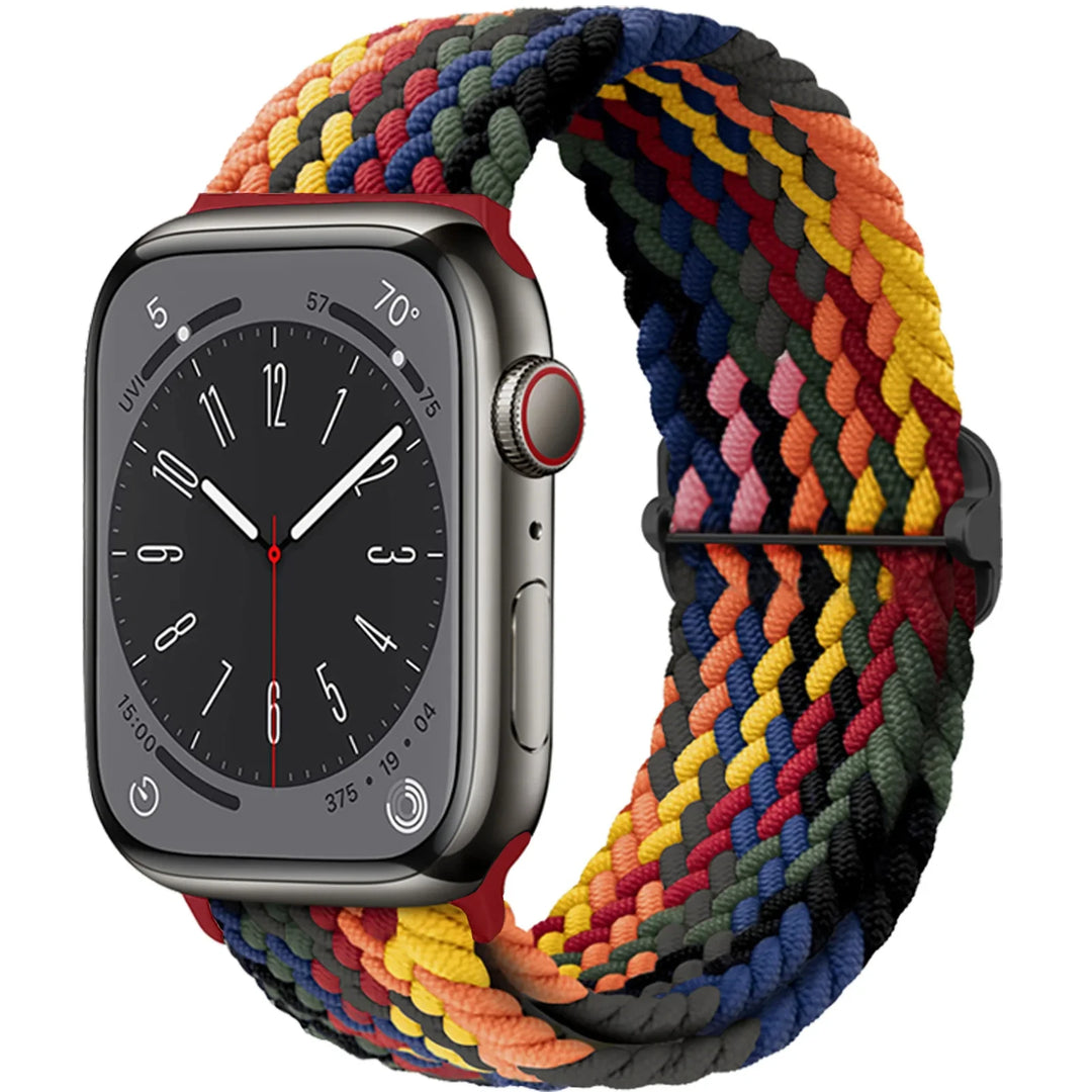 Strap for Apple Watch band 44mm 45mm 49mm 42mm 40 41 46mm Elastic Braided Solo bracelet correa Series 9 10 11 8 7 6 5 SE Ultra 3