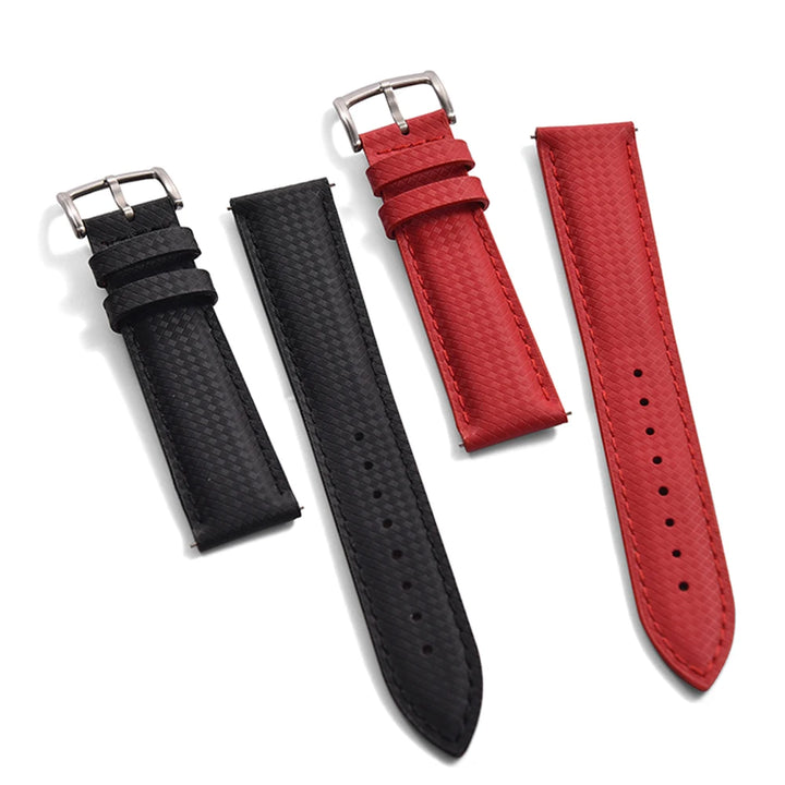 New Design FKM Rubber Sailcloth Strap 18/19/20/22mm Quick Release Leather Watch Band Universal Butterfly Buckle Band For Omega