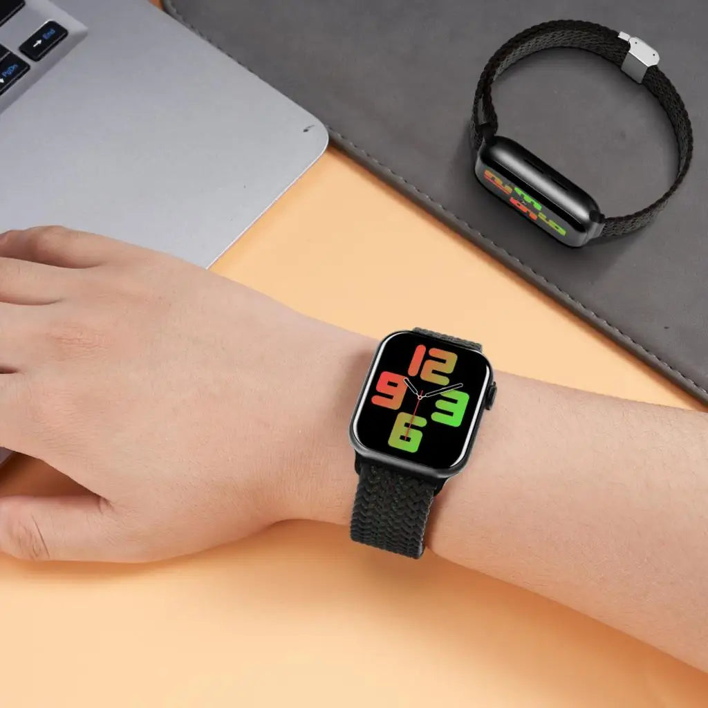 Strap For Apple watch band 46mm 45mm 44mm 49mm 40mm 41mm 42mm Braided loop correa bracelet iWatch series 10 8 9 7 5 se 6 4 Ultra